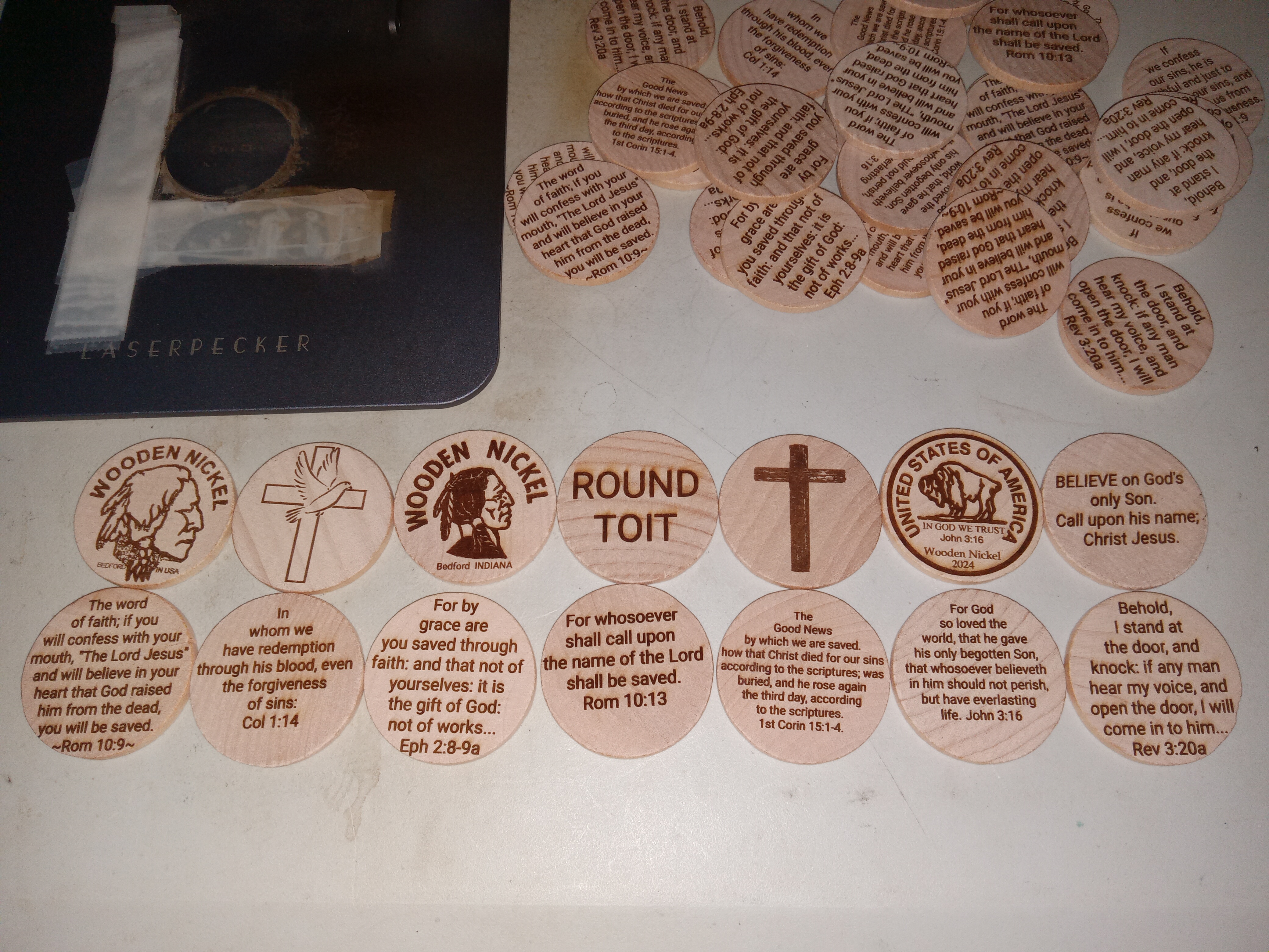 Gospel Token collection - front and back designs